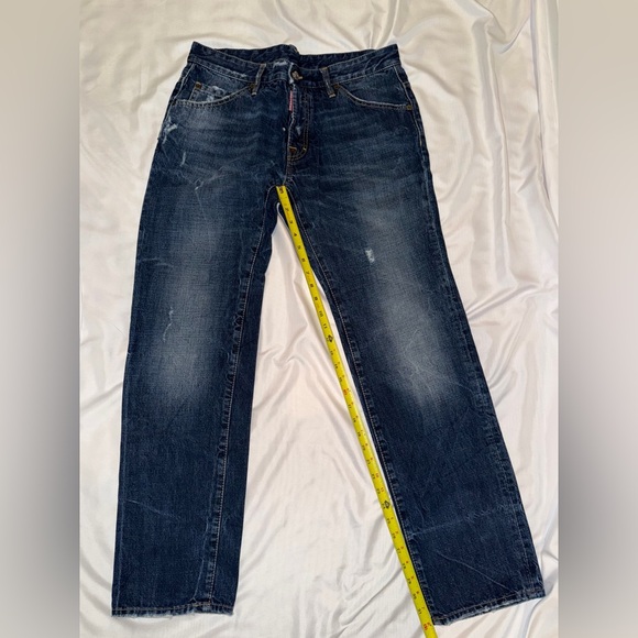DSQUARED2 Dark Blue Straight Jeans